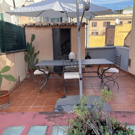A Romantic Terrace In Colosseum Roma